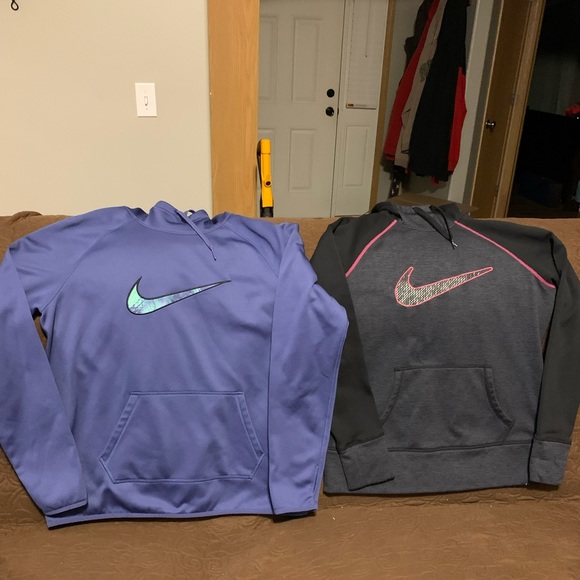 Nike Tops - (2) EUC NIKE DRI FIT HOODIE SIZE LARGE
